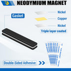 LOVIMAG Magnets Neodymium Magnet 6 Pack Strong Rare Earth Bar Adhesive