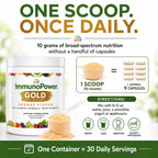 ImmunoPower Gold - High-Absorption Turmeric Root Extract & BioPerine Immune Booster - Doctor Formulated with 33+ Nutrients - Orange Flavor