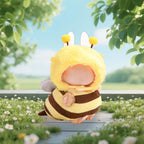 Zimomo Funny Clothes for labubu Dolls(No Doll) - Cute Bee Costume, Fits 6.7 Inch (17 cm) Park Theme Costume Accessory,Suitable for Halloween, Christmas and Birthday Gifts