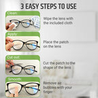 Translucent Eye Patch for Glasses, Adult Eye Patch for Men & Women, Vision Therapy for Amblyopia, Strabismus & Double Vision