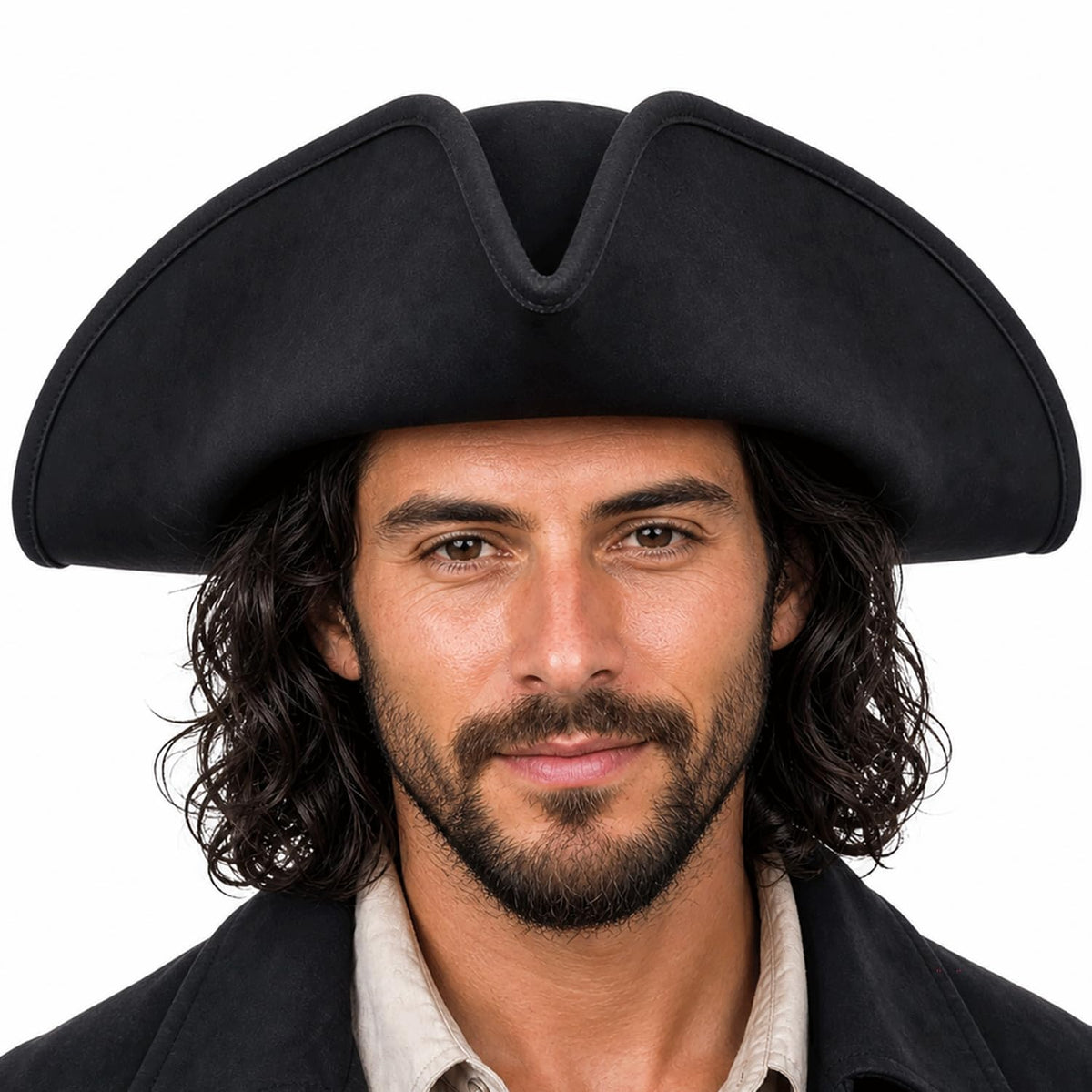 HOMELEX Pirate Hat for Women & Men Colonial Tricorn Halloween Adult Revolutionary war Costume Accessory