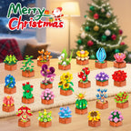 HOGOKIDS Advent Calendar 2025 Flowers Mini Building Set for Kids Adults - 24 Day Succulent Flower Christmas Countdown Calendar 3.6MM Blocks Toys, Xmas Gift Box Set for Boys Girls Women Men Age 10+