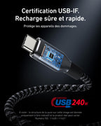 Anker Prime USB C to USB C Cable, 240W Fast Charging Durable Cable (6 ft)