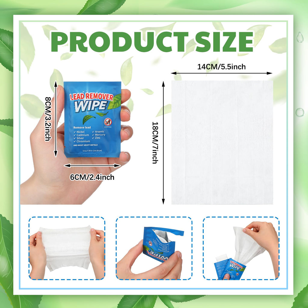 Heigble 200 Pack Lead Remover Wipes for Shooting Hand&Surface Cleaning Wipes Effectively Removes Lead, Dust, Oil&Grime Individually Wrapped Wipe for Shooting Ranges, Hunting, Industrial Use (Blue)