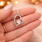 To My Daughter Necklace From Dad With Heartfelt Message, (LED, Fan Forever)