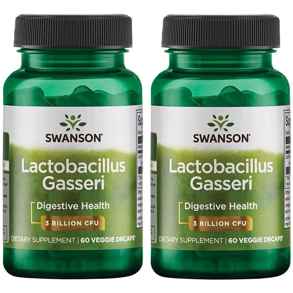 Swanson Lactobacillus Gasseri - Vegan Probiotic Supplement - Supports Energy Metabolism & Gut Health* - No Refrigeration Required - 60 Veggie Capsules (2 Pack)