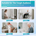 Toilet Aids Set for Wiping - Long Handle Butt Wiper for People Overweight, Elderly and Disabled, Bottom Buddy Wiping Aid for Bathroom ( 4PCS Personal Hygiene Kit )
