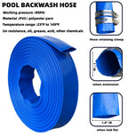 1 IN x 100 FT Pool Backwash Hose, Heavy Duty Flat Discharge Hose, Weather and Burst Resistant, Best Pool Hoses for Inground Pools, Pool Filter Hose & Pool Drain Hose