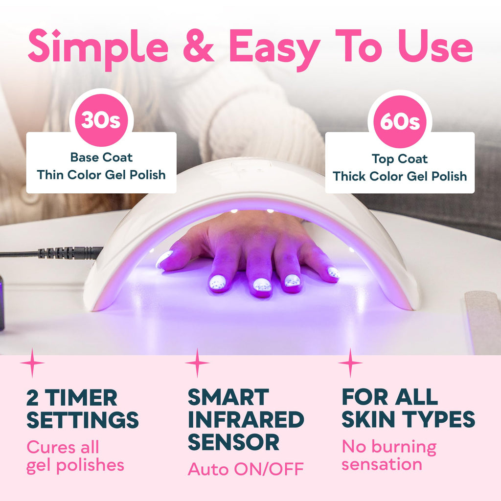 SUNUV UV LED Nail Lamp, UV Light for Gel Nail Polish Dryer SUN9C Pink