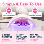 SUNUV UV LED Nail Lamp, UV Light for Gel Nail Polish Dryer SUN9C Pink