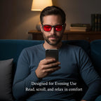 CHEERS DEVICES Reading Glasses for Men Gaming, Computer Eye Glasses with Red Lens, Blue Light Readers for Men Women- 1 Pair (1.5)