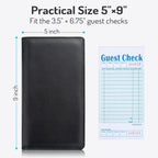 Server Book High Volume, Expandable Server Book,5"×9", Waitress Waiter Book