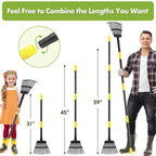 Rake for Leaves, Heavy Duty Small Leaf Rakes for Lawns & Yard with 60” Length 8.5” Width 11 Metal Tines, Lightweight Gardening Rake for Women Men Kids for Shrub,Grass,Mulch