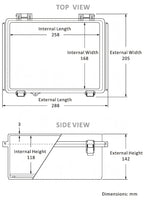 Gratury Junction Box, IP67 Waterproof Plastic Enclosure for Electrical Project, Hinged Grey Cover, Includes Mounting Plate and Wall Bracket (Grey Cover, 11.4"×7.5"×5.5")