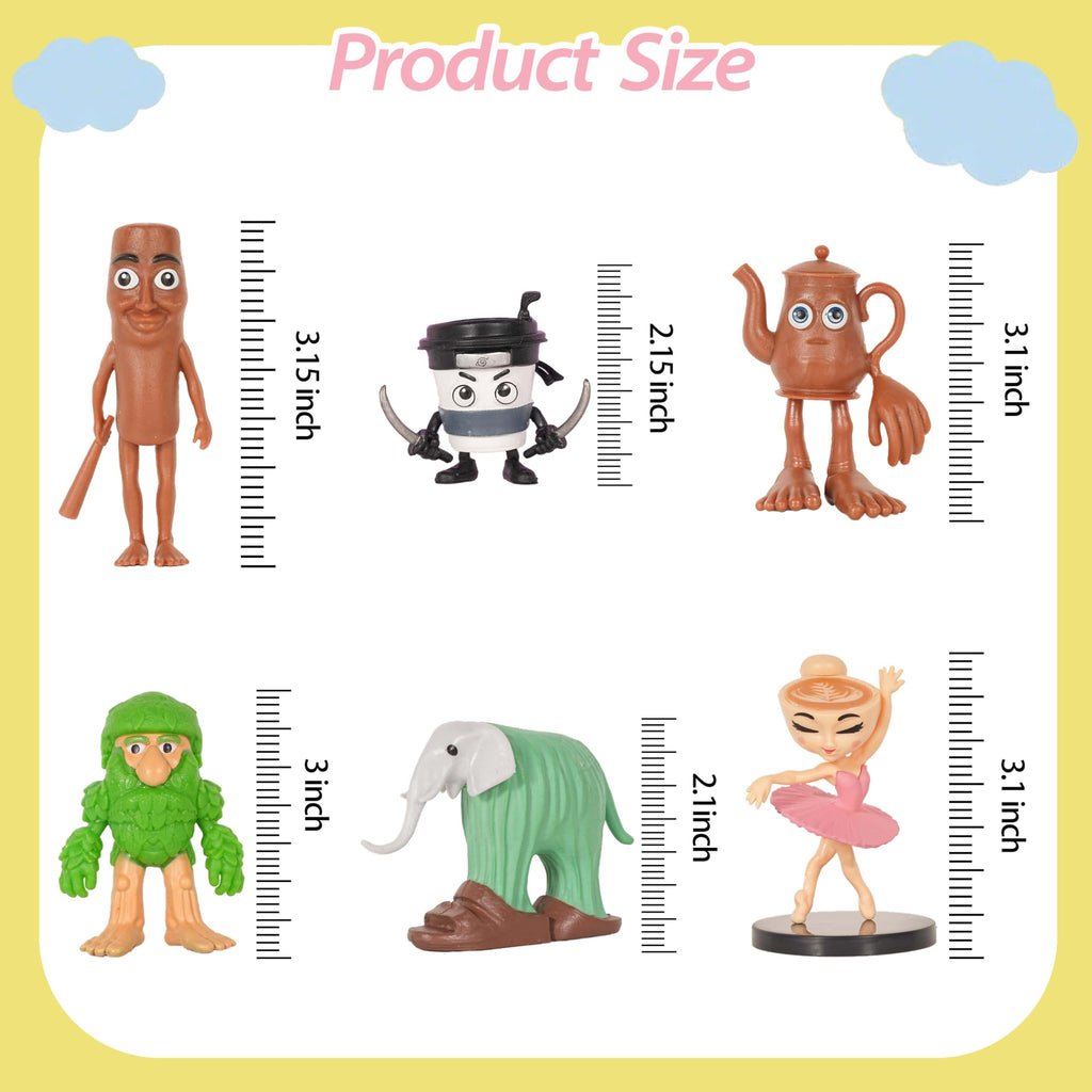 12 Pack Italian Brainrot Toys - Italian Brainrot Figures set featuring Ballerina Cappuccina, Chimpanzini Bananini, Bombardino Crocodilo, Tralalero Tralala and many more，Perfect Collection for Fans