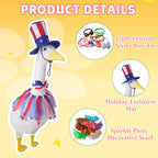 ZhouBoat 8 Set Holiday Goose Outfit 23"/17" Cement Goose Clothes Costume for Porch Garden Yard Decor July 4th Halloween Thanksgiving Christmas Winter Easter Valentine Carnival Patio Yard Lawn