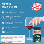 RU-21 The Supplement for When You Want to Drink & Go to Work The Next Morning | Feel Better After Celebrating & Support Your Liver | Trusted for 23 Years | Made in USA (20-Pill x 6-Pack, 60 Servings)