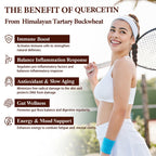 Nokuba Himalayan Tartary Buckwheat Supplement with Quercetin, Zinc, Rutin, Vitamin C, D, Curcumin for Immune Support & Antioxidant & Gut Health - 240 Vegan Capsules