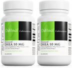 DAVINCI Labs Micronized DHEA 10mg - Helps to Support Healthy Aging, Hormone Balance, Brain Health, Thyroid Function & More - Vegetarian, Gluten-Free - 90 Capsules (Pack of 2)