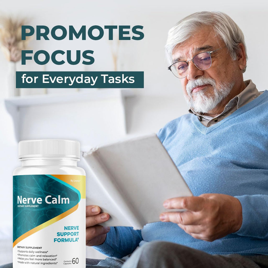 (5 Pack) Nerve Calm Capsules - Official NerveCalm Premium Formula Supplement Pills, Advanced Support Formula for Wellness & Overall Health, All Natural Nerve Calm Reviews, 300 Capsules for 5 Months