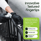 Inspire Black Nitrile Disposable Gloves | 4.5 Nitrile Disposable Safety Medical Cooking Cleaning Gloves (Black - Case Of 1000, Large)