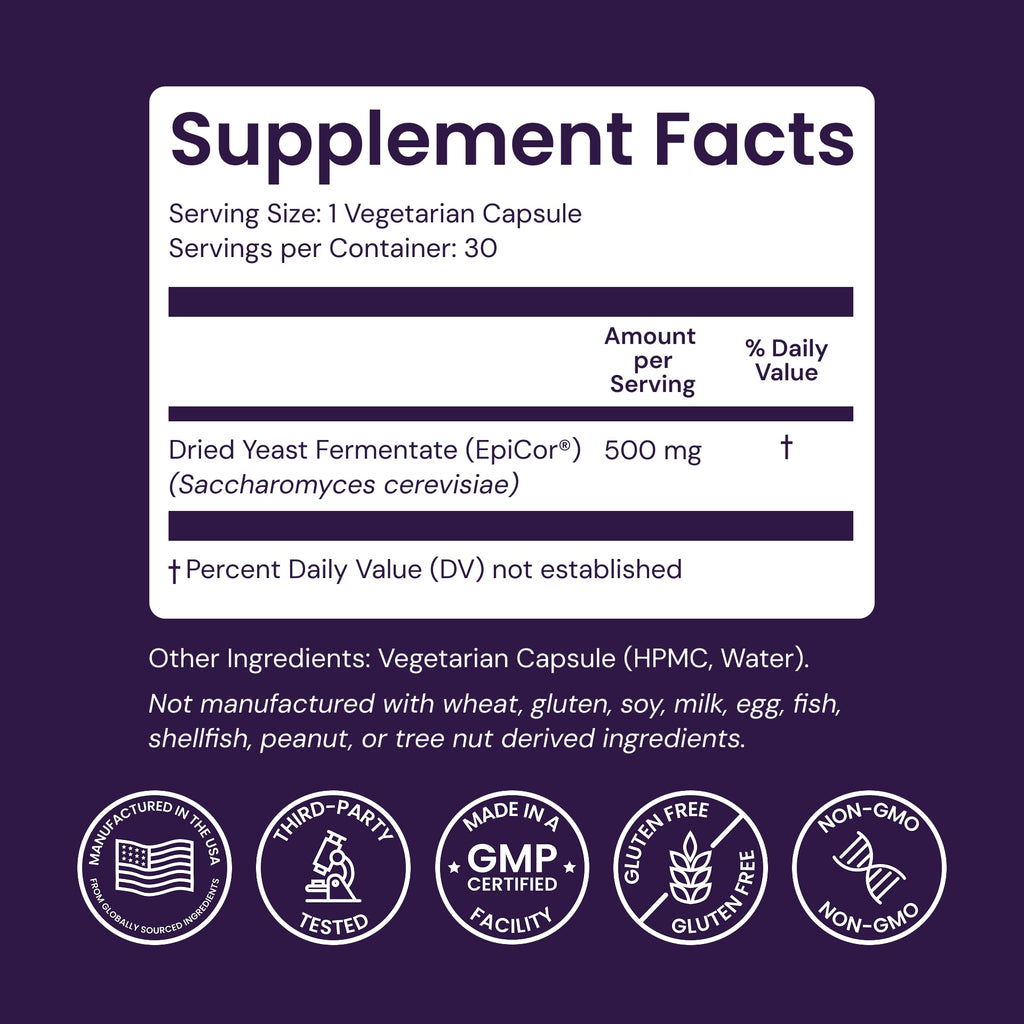Healthy Origins EpiCor 500 mg, 30 Veggie Capsules - Featuring Clinically Studied Dried Yeast Fermentate - Supports Immune Function, Seasonal Wellness & Healthy Respiratory Health - 1 Month Supply