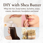 HalalEveryDay Yellow Shea Butter from Ghana, Raw Unrefined African Shea Butter for Skin & Hair, 100% Pure Natural Moisturizer for Body, Face & DIY Beauty, 24 oz