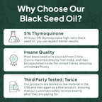 Organics Ocean Better Black Seed Oil Cold Pressed - Pure Nigella Sativa Oil for Immune Support - 5% Thymoquinone - Support Memory, Vitality, and Cellular Health - 6 Pack Bulk Supply