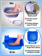 Biggun Anti-Skid Pool Foot Bath - No Inflation Need Foot Wash Rinse Basin Tub for Above Ground Swimming Pools Accessories, Pool Feet Cleaner Wash Tray Before Entering, Installed on Pool Ladder
