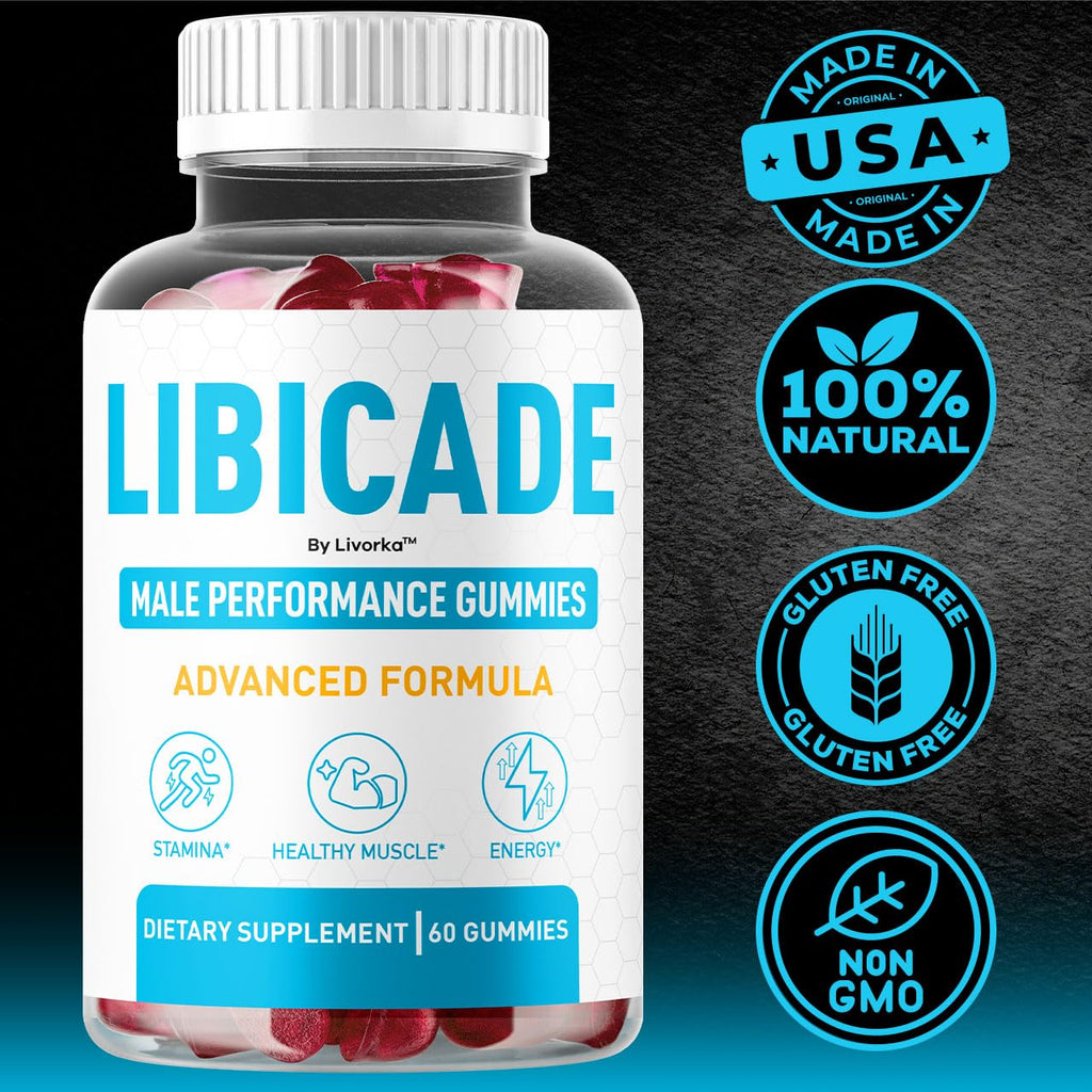 (3 Pack) Libicade Gummies - Official Libicade Premium Supplement Gummy for Men - Maximum Strength, All Natural Drive Advanced Formula Daily Support Overall Health & Wellness, 180 Gummies for 3 Months