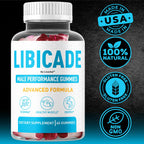 Libicade Gummies - Official Libicade Premium Supplement Gummy for Men - Maximum Strength, All Natural Drive Advanced Formula Daily Support Overall Health & Wellness, 60 Gummies for 1 Month