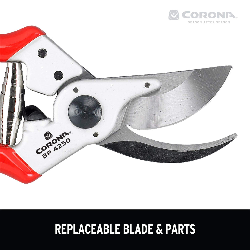 Corona Tools BP 4250 MAXFORGED Aluminum Bypass Pruner, 1-Inch Cut Capacity, Professional Hand Pruning Shears with Replaceable Steel Blade & Ergonomic Angled Head