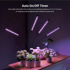 NEEWER ENTRY LEVEL VERSION Four Bar Grow Lights for Indoor Plants, Full Spectrum Clip Plant Growing Lamp with 160 Blue, Red, White LEDs, 3/9/12H Timer, Dimmable for Gardening Seed Starting Bonsai, N30