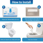 Reli. Toilet Seat Covers (1250 Pcs, 5 Packs of 250) | Disposable Toilet Seat Cover - Flushable - 14x16" (Half-Fold) | Paper Liners for Restroom, Bathroom, Travel, Camping, Kids Potty Training
