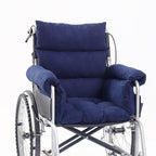 Wheelchair Cushions, Pressure Pain Relief Accessories with Armrest Covers, Supports Coccyx & Back, Non-Slip, Fits Wheelchair with 16'' Length Armrest (Navy)