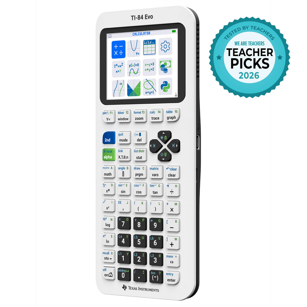 TI-84 Evo Graphing Calculator Texas Instruments, White