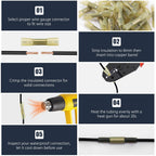 VAMRONE 250PCS Yellow Heat Shrink Butt Wire Connectors 12-10 AWG, Insulated Waterproof Electrical Wire Connectors Automotive Marine Grade Wire Crimp Terminals Butt Splices, Ideal for Boat, Truck,