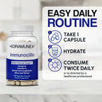 Oramune ImmunoCillin Immune Support Supplement with Lactoferrin, Lysozyme, Bovine Immunoglobulin & Olive Leaf Extract – Supports Immune Defense, Strengthens Cellular Function for Adults – 60 Capsules