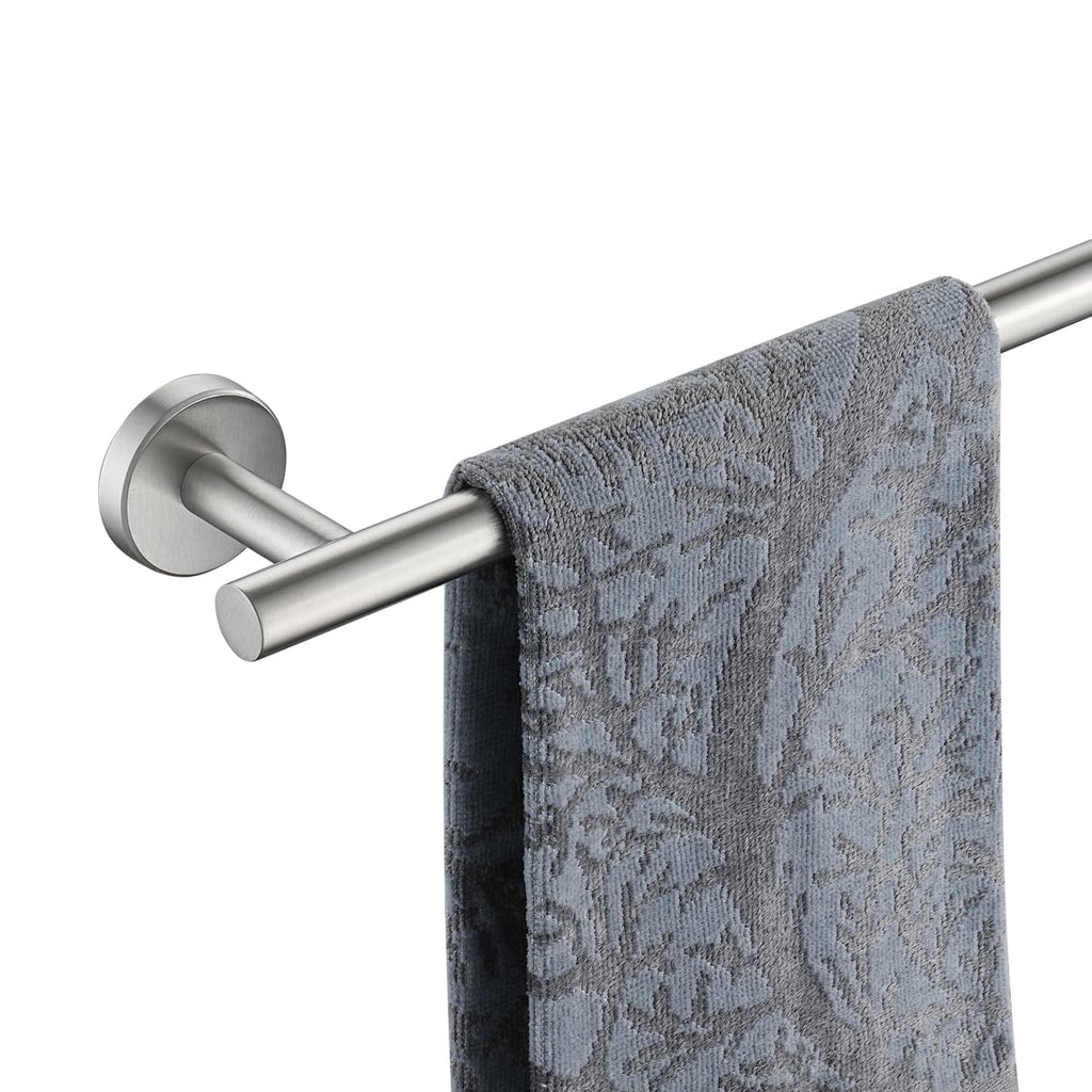 JQK Bathroom Towel Bar, 15 Inch 304 Stainless Steel Thicken 0.8mm Towel Rack, Towel Holder Brushed Finished Wall Mount, Useable Length 12 Inch, TB110L12-BN