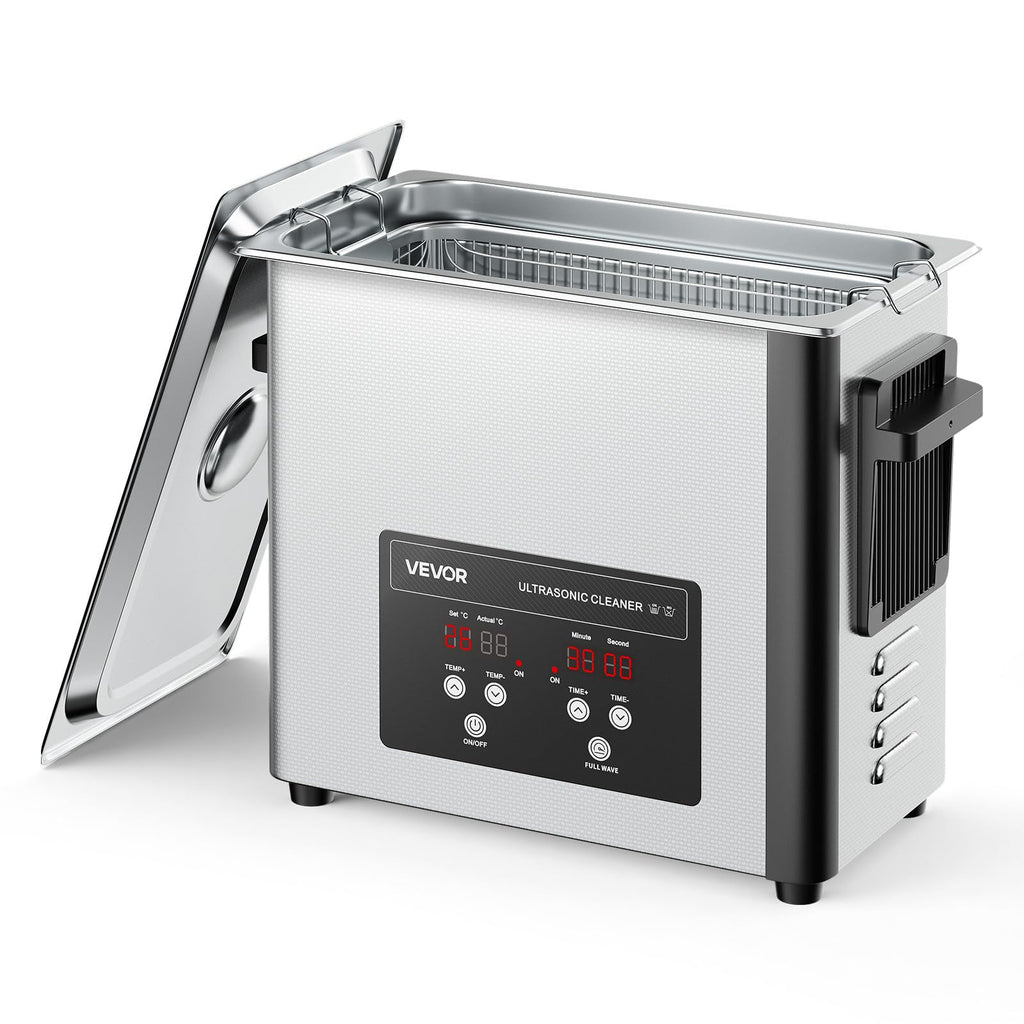 VEVOR 6L Ultrasonic Cleaner, Professional Ultrasonic Cleaner Machine with Cleaning Basket & Digital Display, 120W Stainless Steel 40kHz Cleaning Machine for Watches, Razors, Jewelry, Coins and More