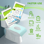 Disposable Toilet Seat Covers - 70-Pack Waterproof XL Travel Pack