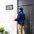 Solar Address Sign, Lighted Address Plaque Outdoor Waterproof, Illuminated Address Numbers, House Numbers for Outside
