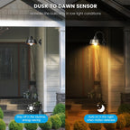 Aovpex Motion Sensor Light Bulbs, Dusk to Dawn, 13W 100W Equivalent, Movement Activated Security LED Bulb, 2700K Warm White, for Outdoor Indoor, Porch Garage Basement Hallway Closet, 4 Pack