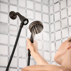 Moen Engage Magnetix Mediterranean Bronze 3.5-Inch Six-Function Detachable Handheld Showerhead with Magnetic Docking System, 26100BRB