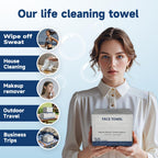 Face Towels, 10” x 12”, Face Towelettes Disposable, Extra Thick Soft and Absorbent for Sensitive Skin, Disposable Face Towel for Makeup Remover, Dry Wipes, 100 Count（2 Pack）