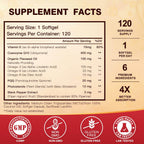 CoQ10 400mg SoftGels COQ10 - CQ10 Coenzyme Q10 Supplement, Plus PQQ, Omega 3, and Vitamin E, for Heart and Cellular Energy, 120 Servings