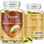 Ubiquinol CoQ10 600 MG Softgels with Omega-3 & Shilajit & PQQ, Advanced Dual-Delivery Coenzyme-Q10, Active CoQ10 Ubiquinol Supplement for Fertility, Antioxidant, Heart, Brain & Energy, 120 Servings