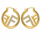 OANM studio 18K Gold Plated Hypoallergenic CZ Small Huggie Earrings for Her