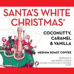 Barnie's Coffee Santa's White Christmas Single Serve Coffee Pods with Coconut, Vanilla, and Caramel Flavors, Medium Roast Arabica Coffee Beans Compatible with Keurig Brewers, 48 Count