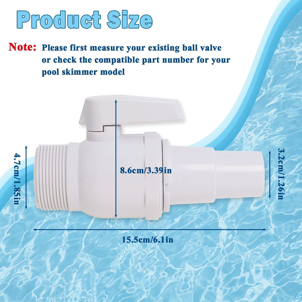 SP0729 Econoline 2 Way Ball Valve Replacement Compatible with Hayward – 1.5" MIP x 1.5" - 1.25" Hose Adapter Econoline ABS Valve, 50 psi, Non-Corrosive
